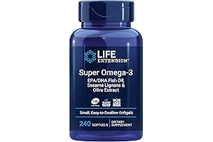 Life Extension Super Omega-3 EPA/DHA with Sesame Lignans & Olive Extract: Heart,...