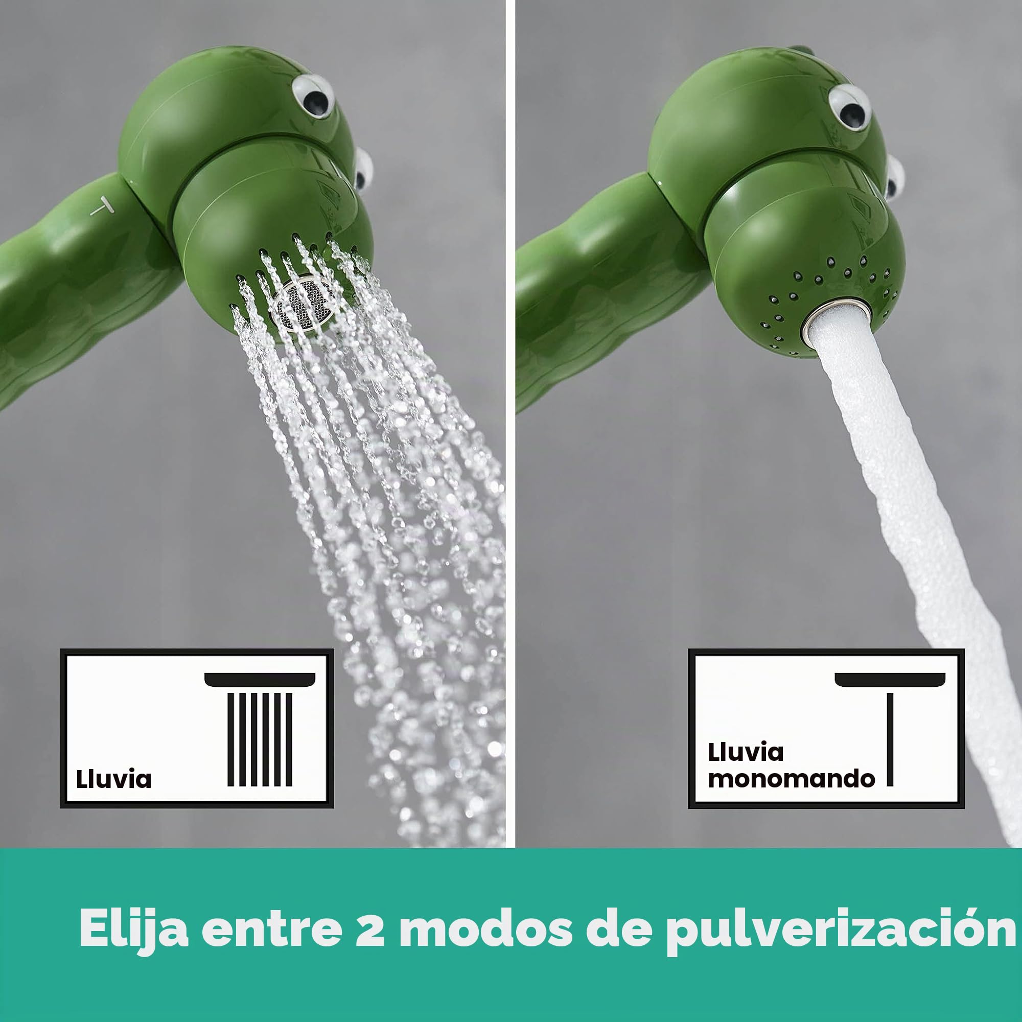 hansgrohe Jocolino Ducha de mano para niños cocodrilo, 2 tipos de chorro, 28788570