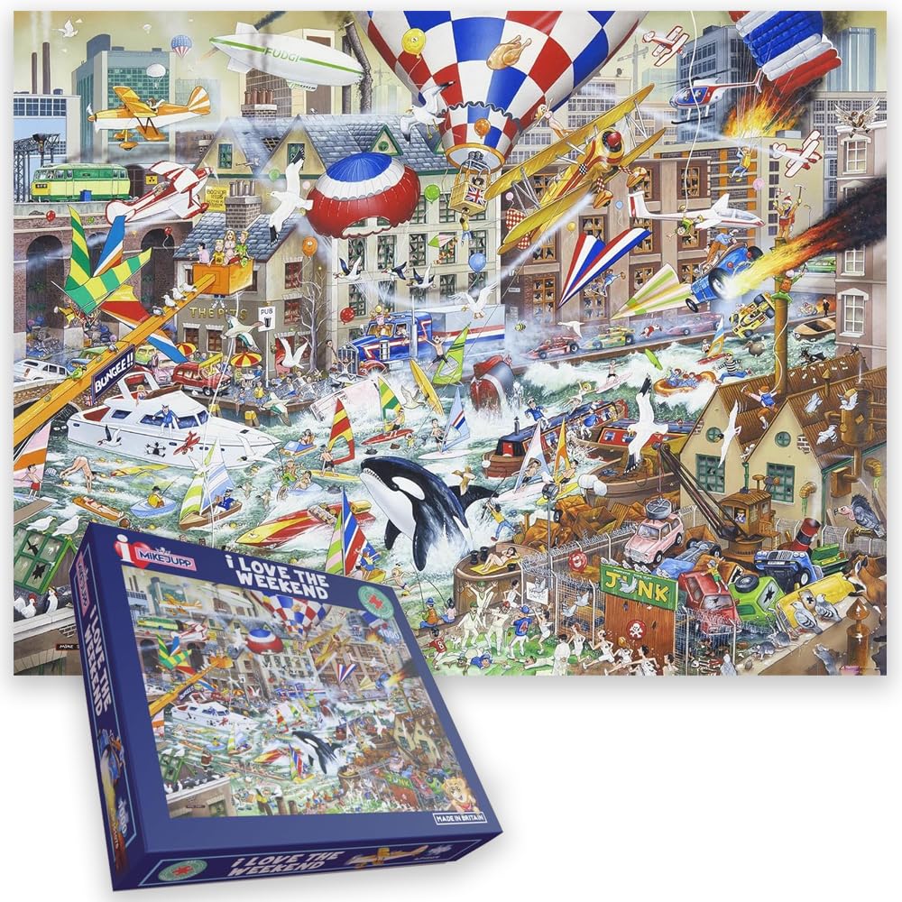 All Jigsaw Puzzles I Love the Weekend – 1000-Piece Jigsaw Puzzle by Mike Jupp: Cardboard, Jigsaw, Photographic, Puzzles/Art, 1 Set, 1000 Pieces, 1000 Pieces, 1000, 1000, 14 Years and Up