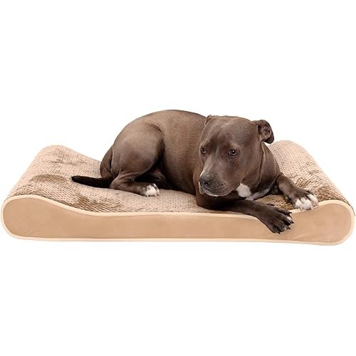 Furhaven Orthopedic, Cooling Gel, and Memory Foam Pet Beds for Small, Medium, and Large Dogs - Ergonomic Contour Luxe Lounger Dog Bed Mattress and More