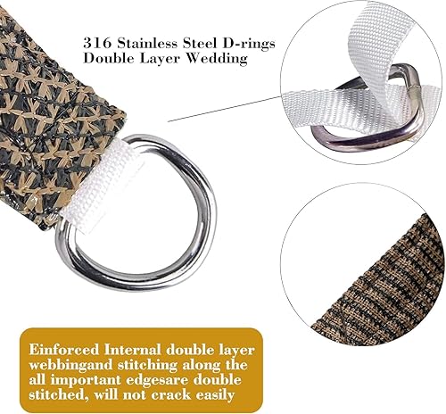 Miniatura 5 de SHADESPEARE Toldo rectangular marrón de 16 x 20 pies, toldo de tela duradera con bloqueo UV, hacemos tamaños personalizados