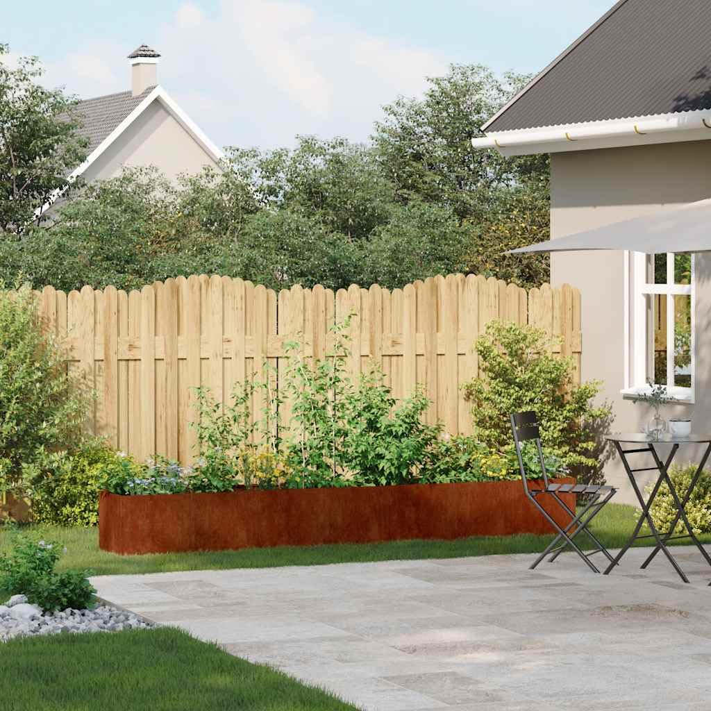 vidaXL Pflanzkübel Rostig 360x40x40 cm Wetterfester Stahl, Pflanzschale, Garten-Garten-Pflanzkübel, Outdoor-Pflanzgefäß, Hochbeet, Pflanzgefäß