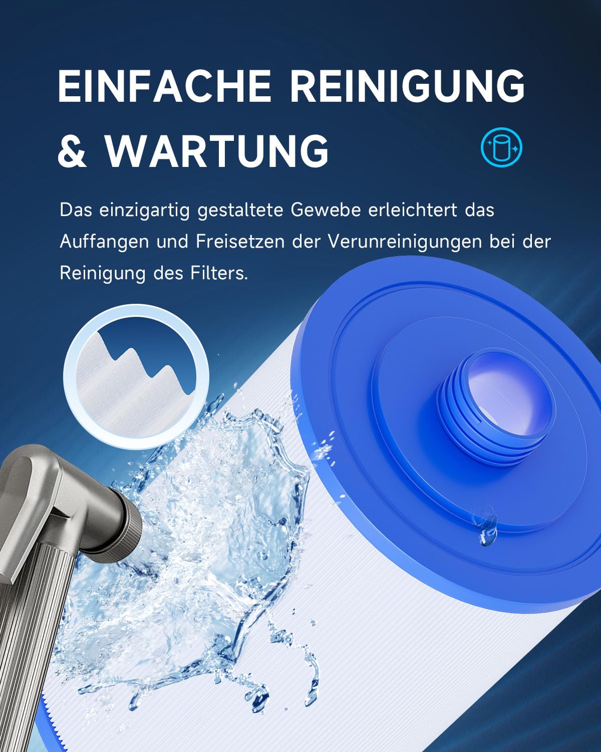 AQUALTRA SPA Filtro Compatible con PWW50P3(39mm Rosca Gruesa), 6CH-940, FC-0359, 817-0050, 194mm x 150mm Tornillo en Rosca SAE Filtro de Bañera de Hidromasaje 2 Piezas