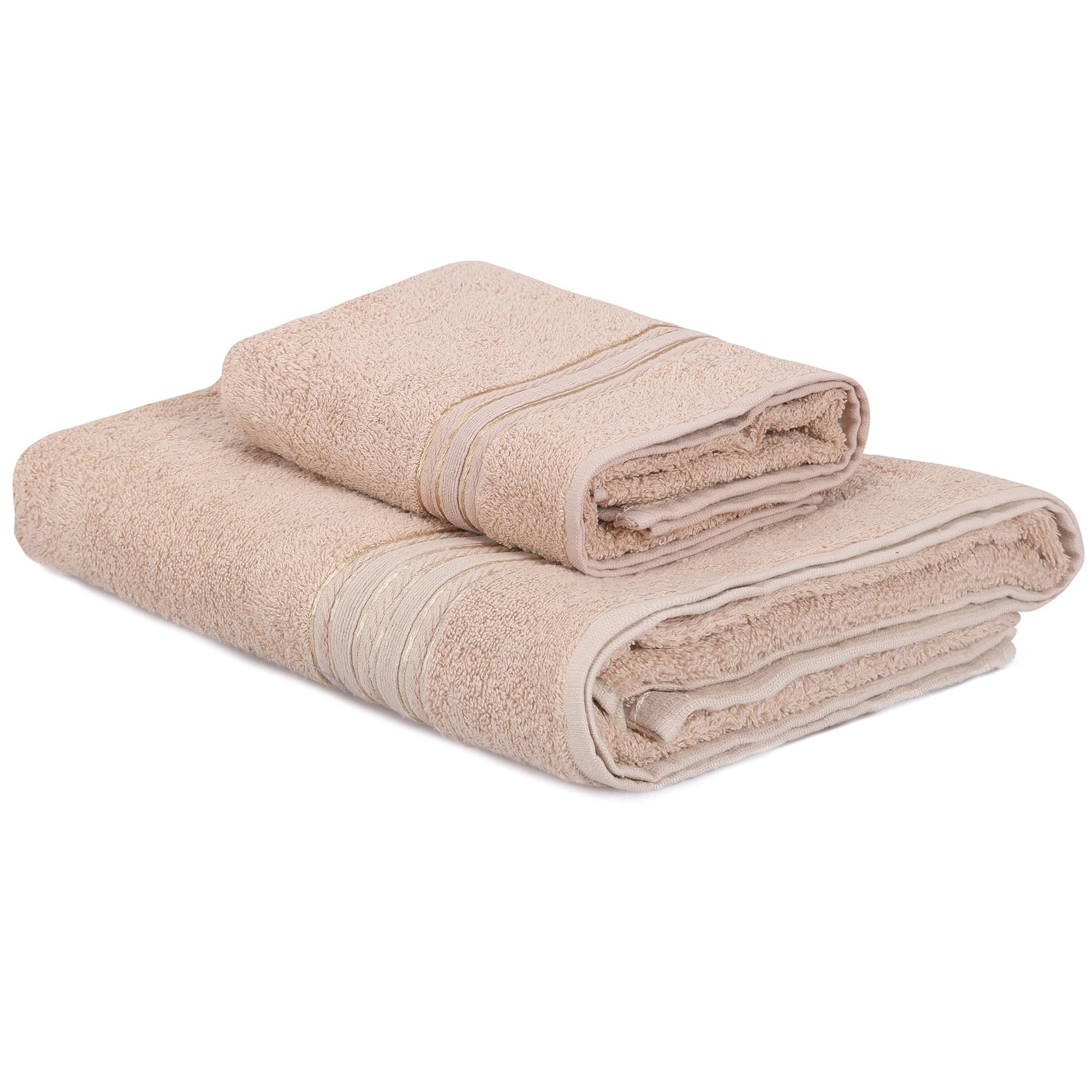 WELL HOME MOBILIARIO & DECORACIÓN 2 Piece Cappuccino Towel Set, 90x150