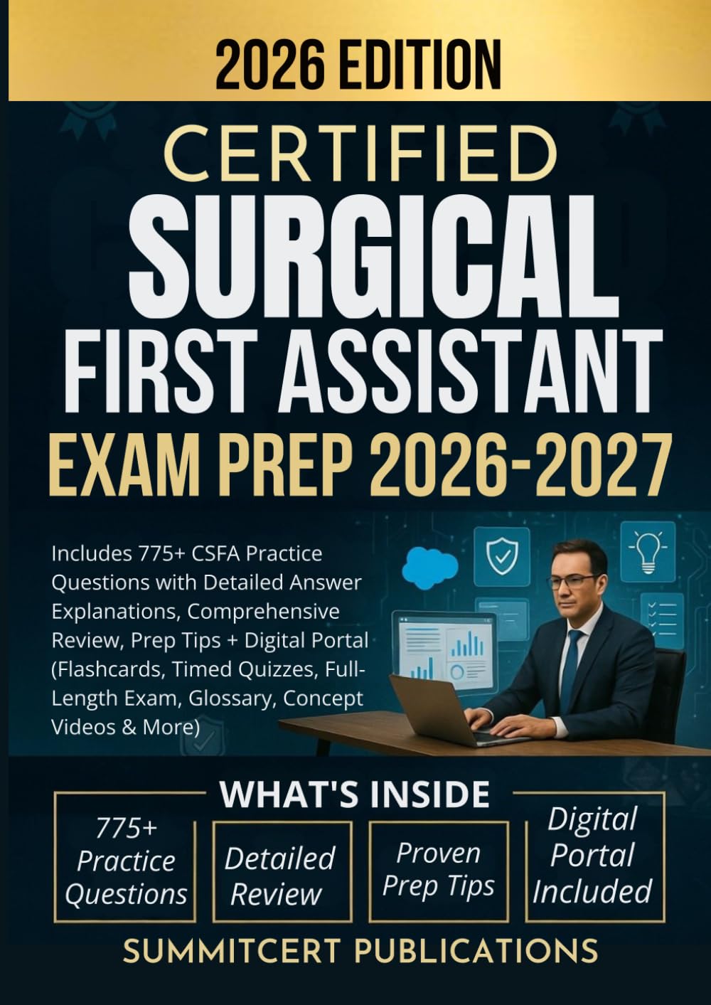 CERTIFIED SURGICAL FIRST ASSISTANT EXAM PREP 2026-2027: Includes 775+ CSFA Practice Questions with Detailed Answer Explanations, Comprehensive Review, ... Exam, Glossary & More) (Medical exams)