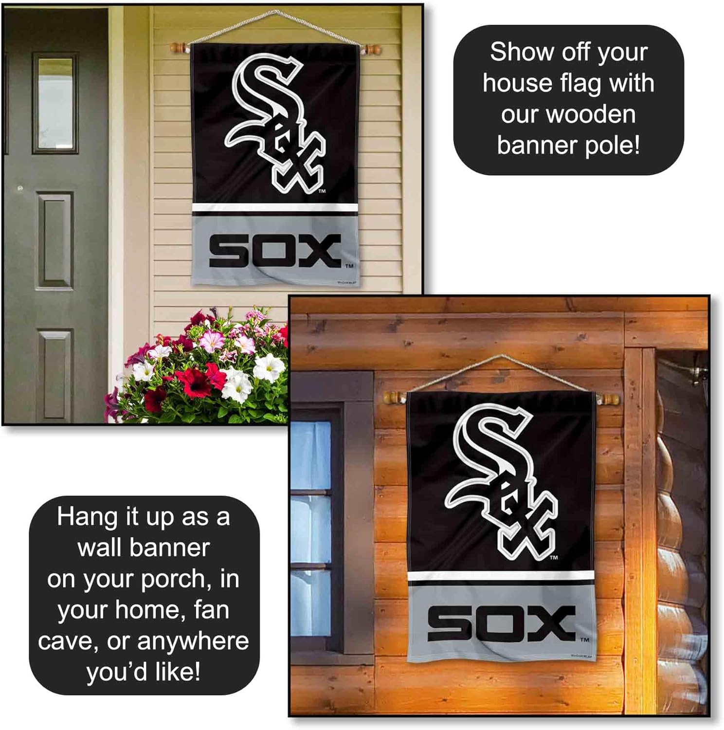 Chicago White Sox Double Sided House Flag - Image 5
