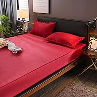 Vista 9 de Flannel Fitted Sheet Twin Size,Velvet Fitted Sheet Plush Shaggy Ultra Soft Fuzzy Sheet with 15''Deep Pocket,Dark Gray,1 Pack(Not Include Pillowcases)