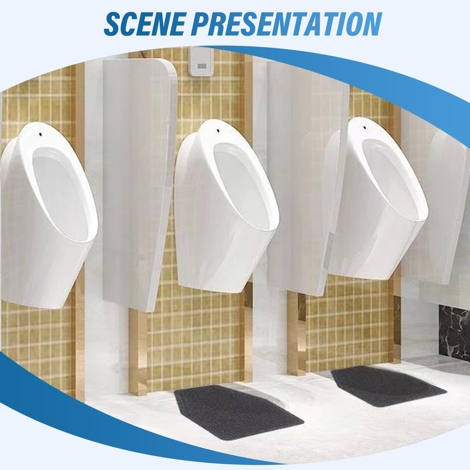 12Pcs Urinal Mats for Men Bathroom Commercial Urinal Floor Mats Urinal Pads for Mens Room Non Slip Splash Toilet Bulk Washable Disposable Large 17Inch x 20.5Inch — Amazon image 6