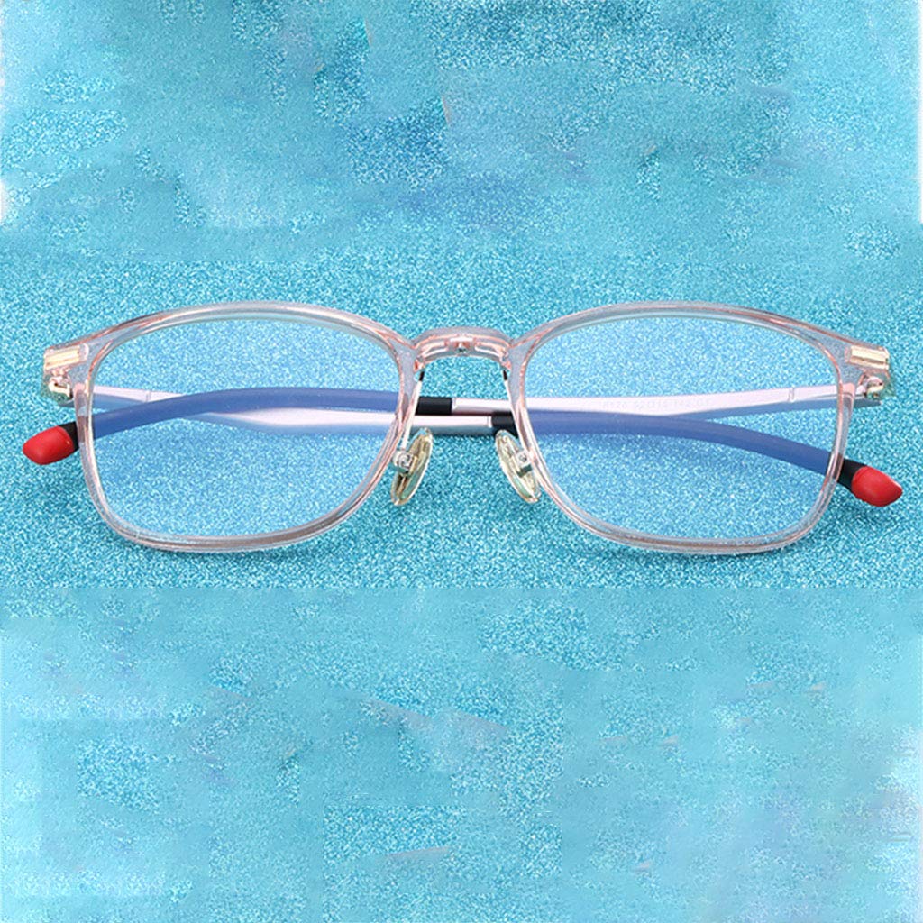 Okulary do czytania Filtr światła niebieskiego Ochrona przed promieniowaniem UV Przeciwzmęczeniowe komputerowe okulary do czytania Ultralekkie wygodne okulary (Color : Pink, Size : 1)