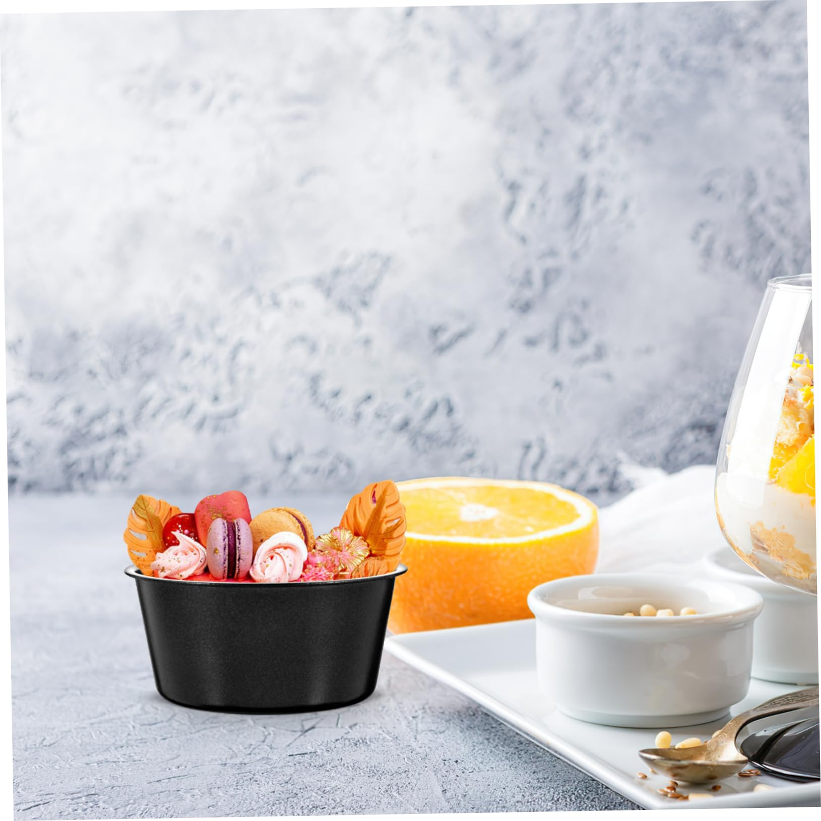 IMIKEYA 15pezzi Stampo Per Pudding Acciaio Carbonio Da Antiaderente Per Torte e Muffin Utensili Da Cucina Per Casa e Ristoranti