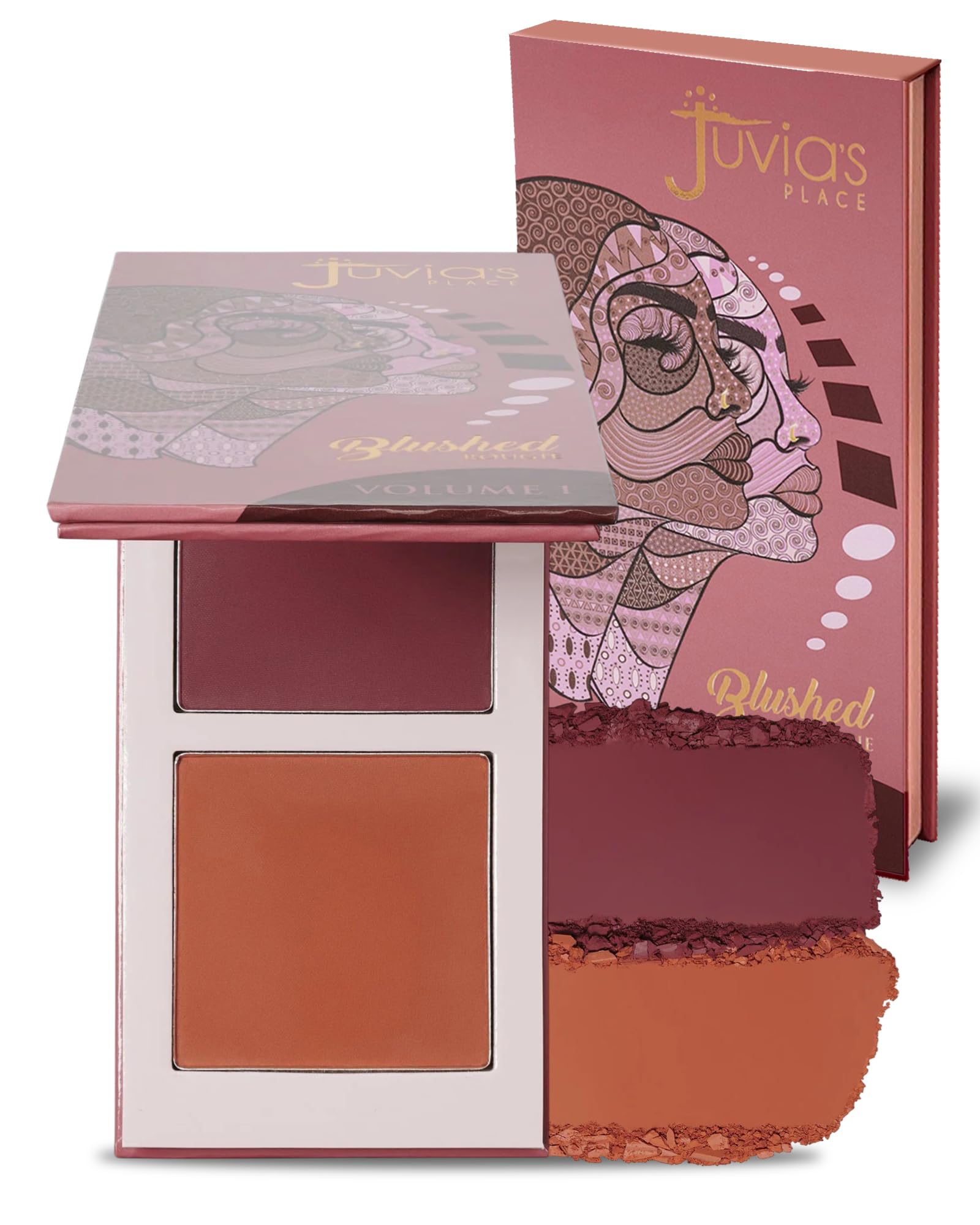 Juvia's Place Duo Blush Volume 1 - Matte Powder Blush for Cheeks Makeup VOL.1 1 Ounce (Pack of 1)