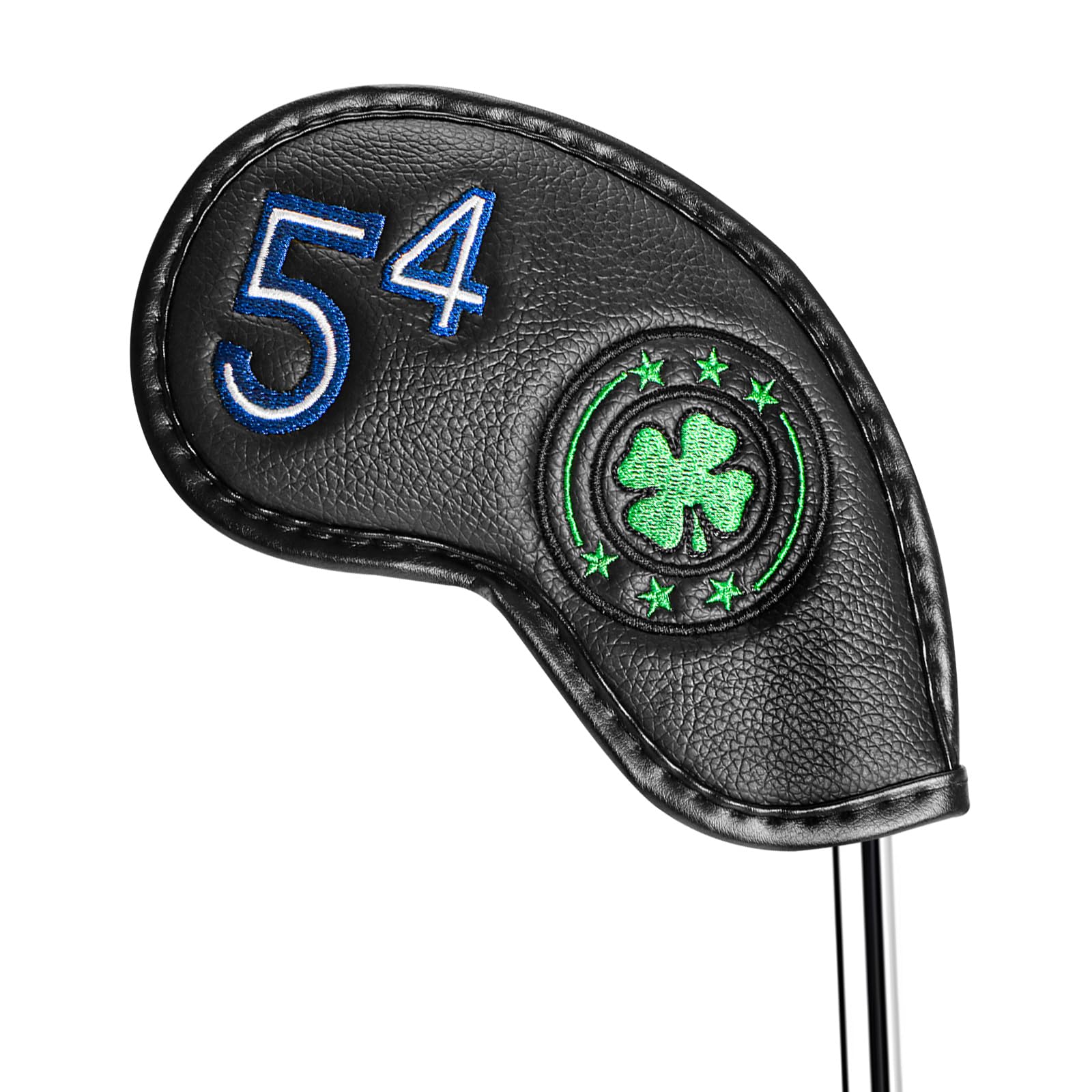 Golf Club Wedges Degree Headcovers 52° 54° 56° Value 1 Pack or 3 Pack， Synthetic Leather Golf Iron Protective Hook and Loop Head Cover For Men Women Golfer (Black, 1Pcs-54°)