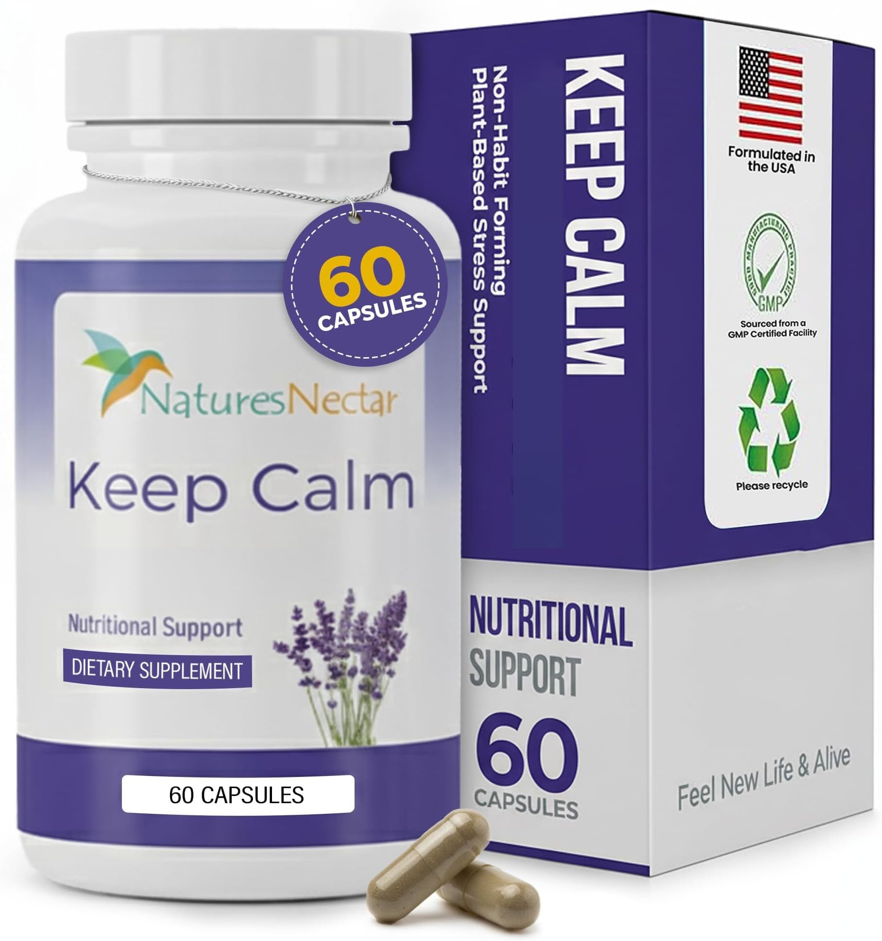 Supplements โ Keep Calm Capsules with Ashwagandha