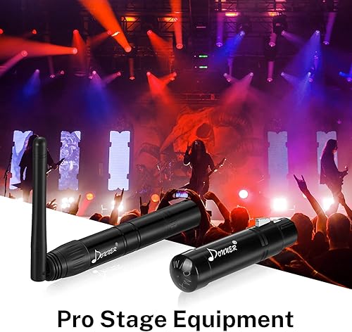 Miniatura 6 de Donner DMX512 Controlador inalámbrico Dfi DJ 24G DMX inalámbrico 7 receptores versión corta y 1 transmisor etapa control de iluminación 8 piezas