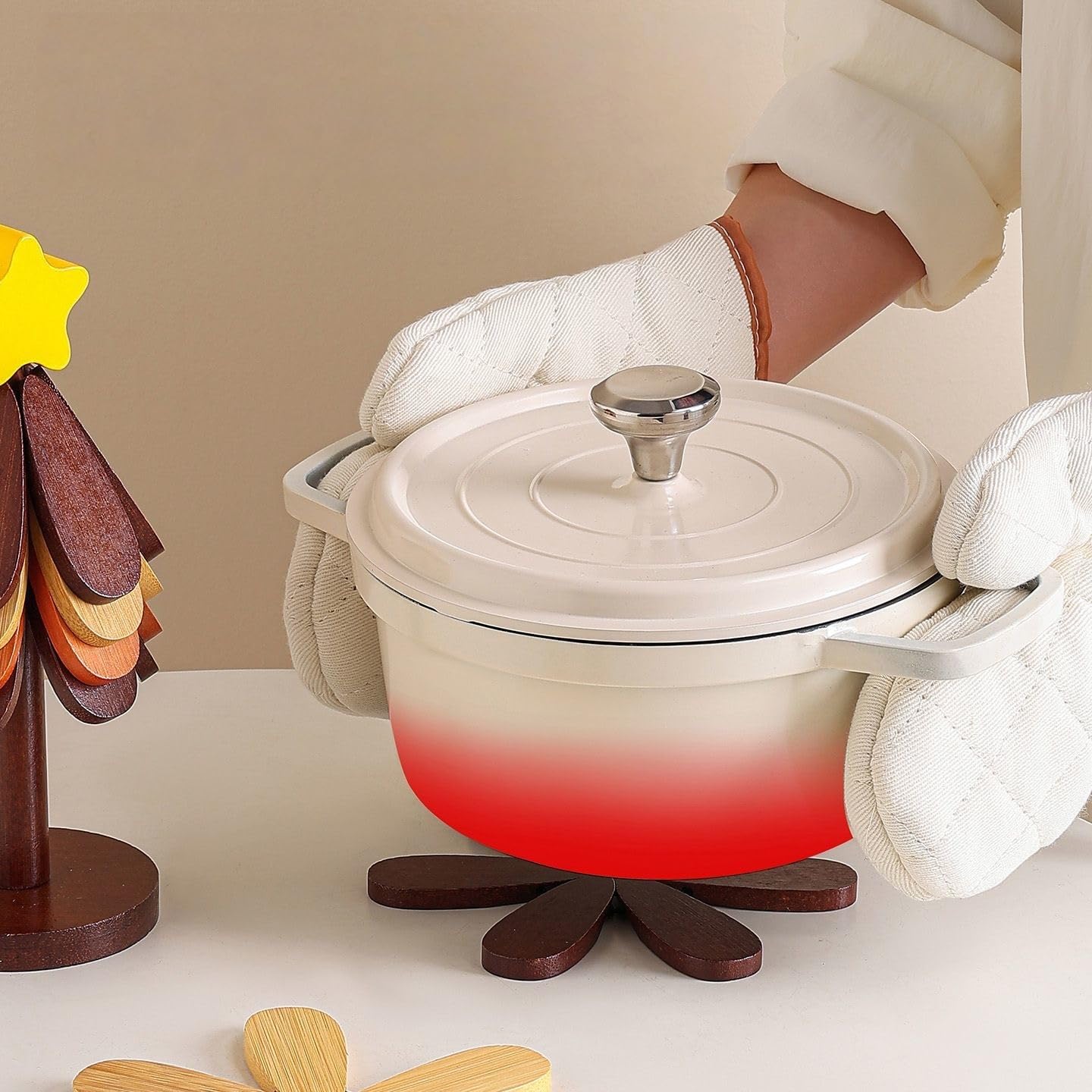 Amazon｜YERHOME 鍋敷き 五徳 トリベット キッチン雑貨 断熱マット