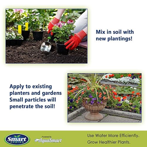 Miniatura 4 de Minerales de almacenamiento de agua, gránulos absorbentes de agua de 4 libras, reduce el riego de plantas en un 50% para macetas de interior y