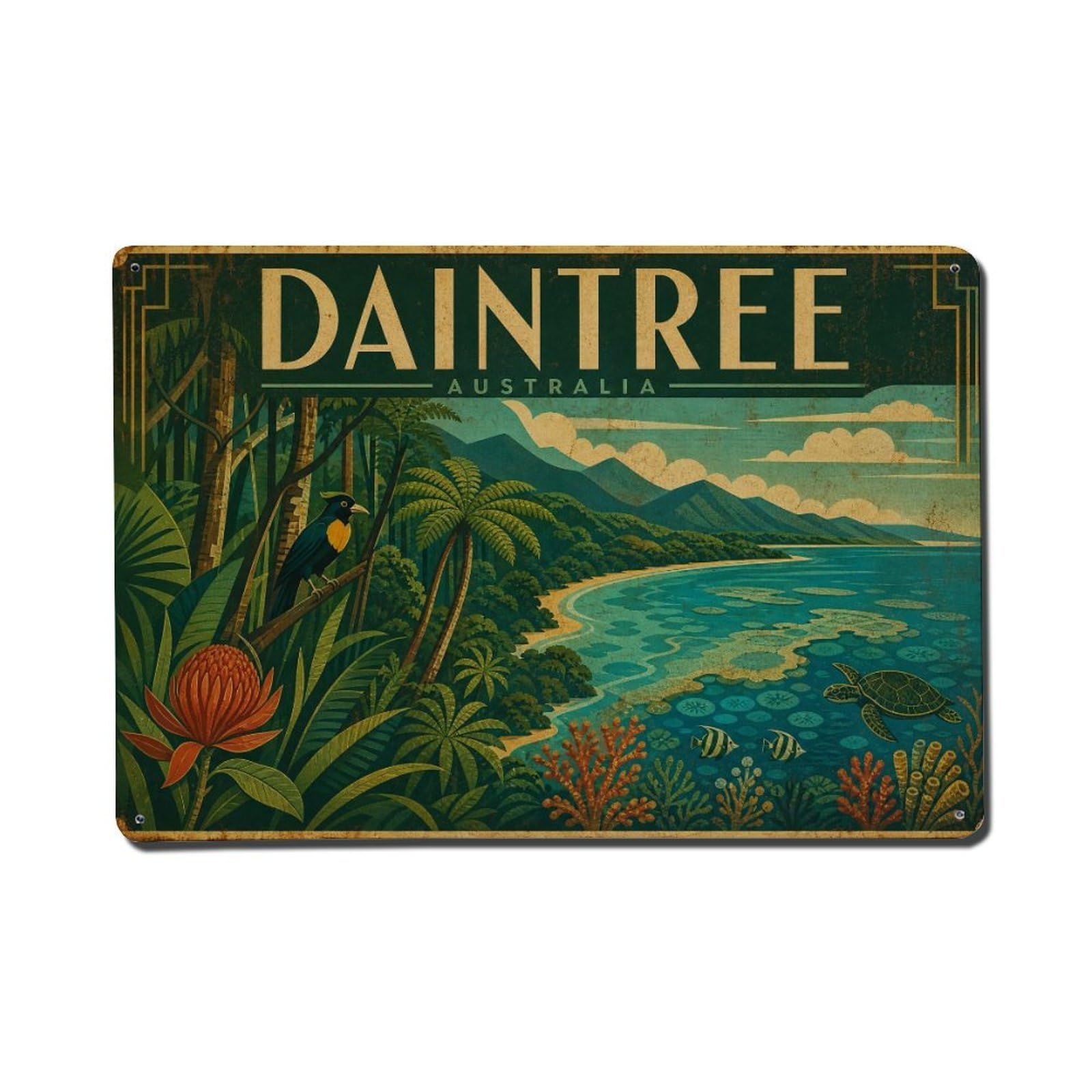 Retro Australia Daintree Nature Travel Classic Metal Tin Sign