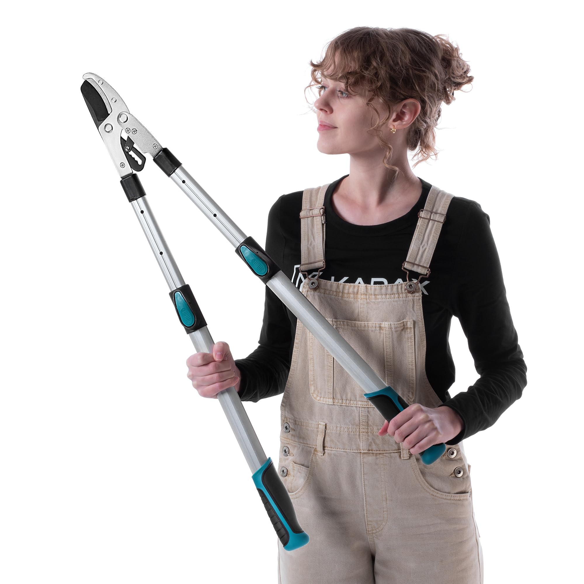 KADAX Amboss Astschere 70–100 cm, Teleskop Baumschere für dicke Äste bis 80 mm, Gartenschere mit rutschfesten Griffen und scharfer Stahlklinge für präzisen Baumschnitt
