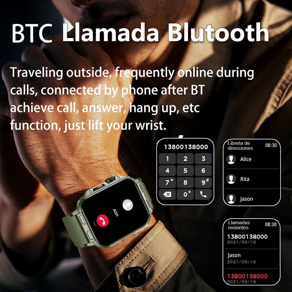 Jooeniok L81 Smart Watch displaying a call interface and a dial pad