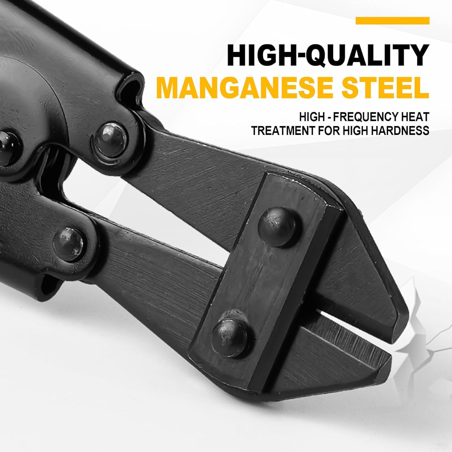 8-Inch Mini Bolt Cutter, Heavy Duty Wire Cutters with Comfortable TPR Handle and Security Lock, High Hardness and High Leverage Steel Bolt Cutters for Wire, Cables, Chains, Small Screws