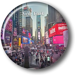 New York City Times Square Fridge Magnet Sticker 3D Crystal Glass Refrigerator Magnets New York City Travel Collectible Souvenir Gifts Fridge Decoration