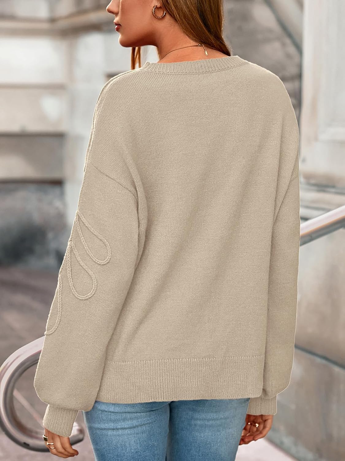 PRETTYGARDEN Womens Oversized Sweater 2025 Crewneck Long Sleeve Ribbed Knit Pullover Sweaters Tops Fall Fashion Outfits - Image 5