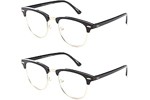 Reading Glasses - Malcolm X Style Frame Iconic Round Readers Classic Blue...