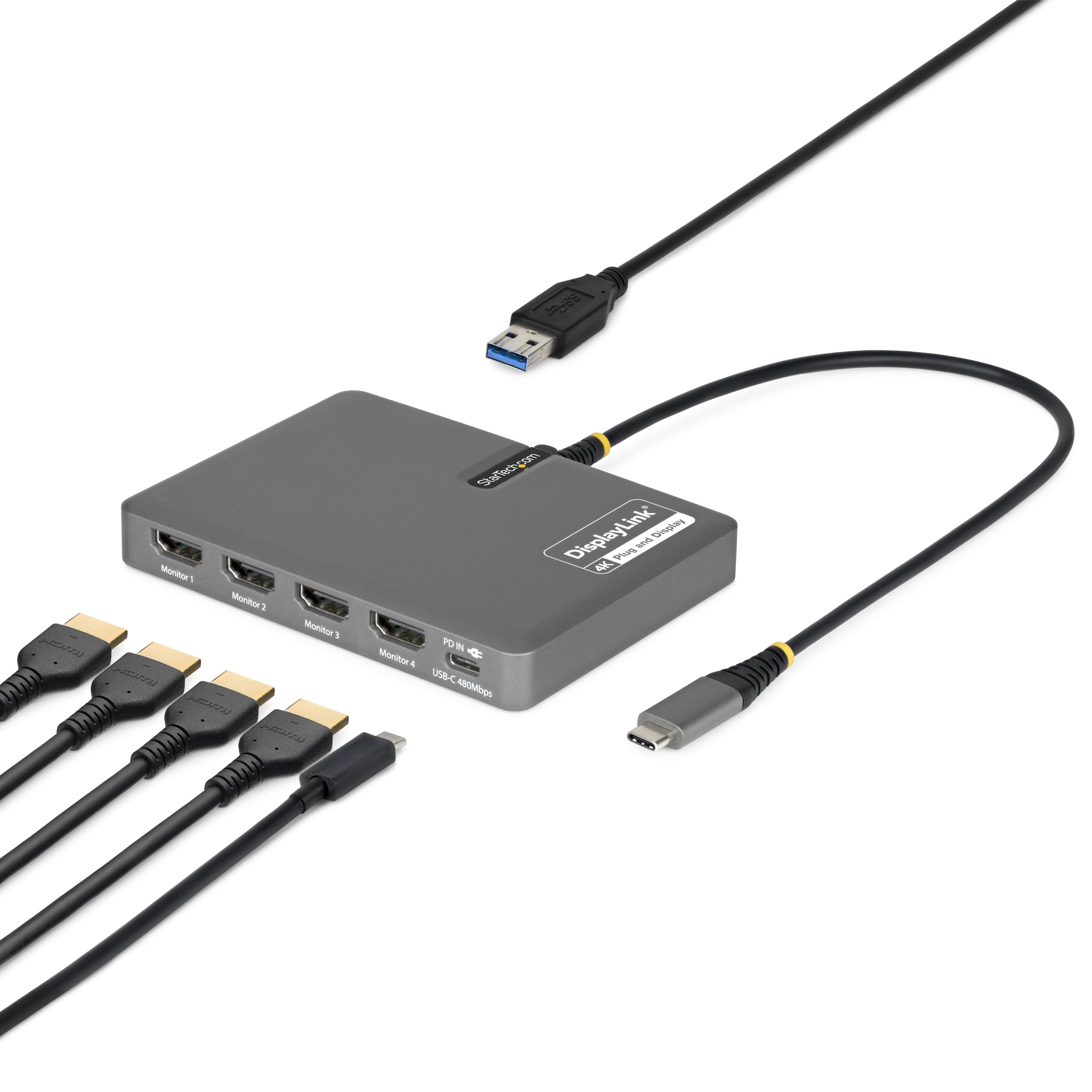 Amazon.com: StarTech USB-C to Quad HDMI 4K60 Workstation Dock
