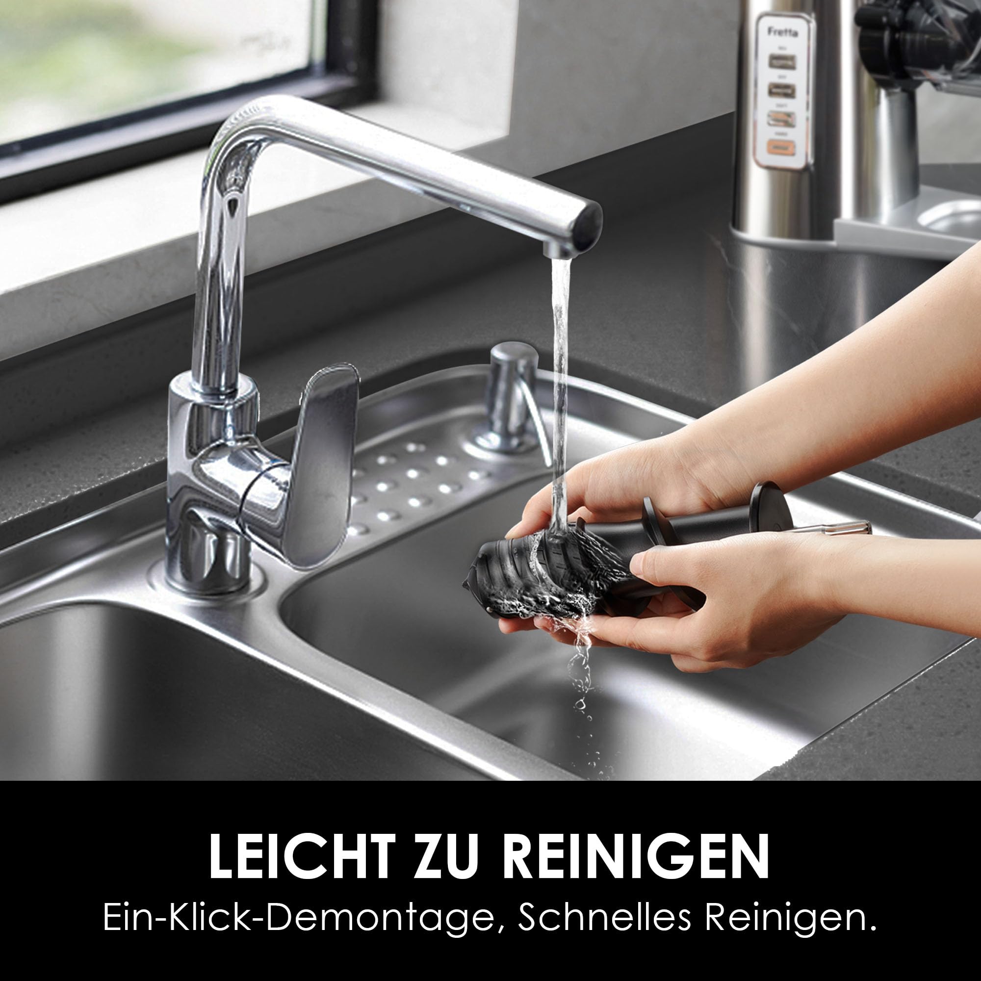Fretta Entsafter Slow Juicer Entsafter Gemüse und Obst Testsieger Edelstahl | BPA-frei,Abnehmbare, Spülmaschinenfest,76mm Öffnung,Ganze Früchte,Hohe Saftausbeute,Leistungsstarke 200W,Leise,Umkehrfunktion