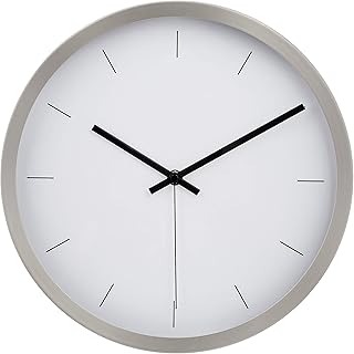 Amazon Basics - Orologio da parete moderno, 30,5 cm, nichelato