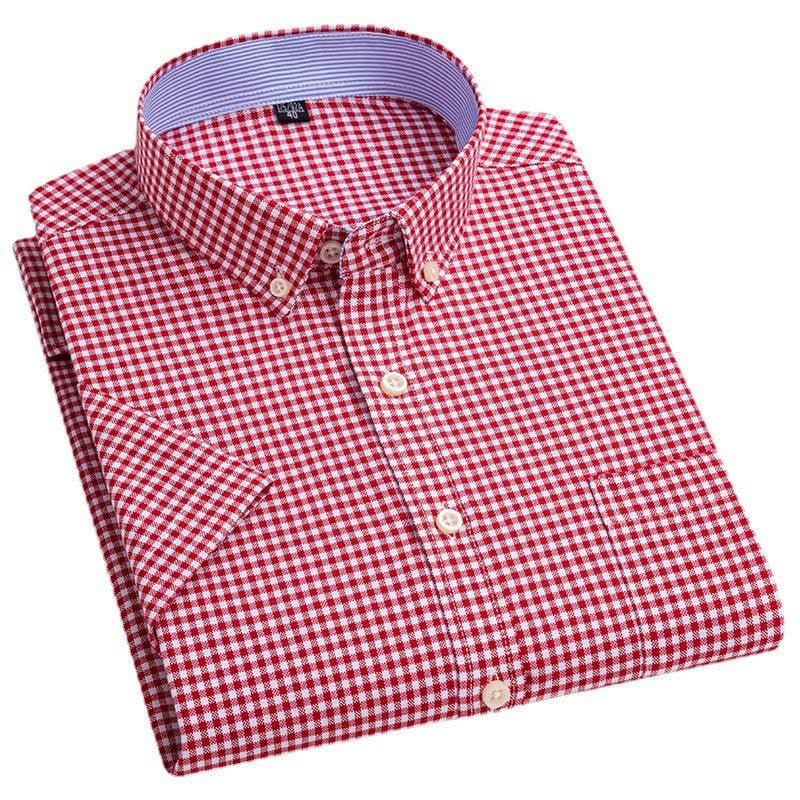 Chemise d'été homme décontractée en coton léger à manches courtes - 5