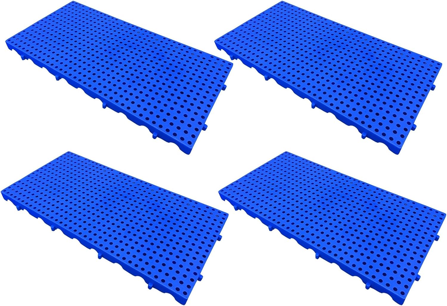 4-Piece Waterproof Storage Pallets, Lightweight Ventilated Mesh Pallets, Interlocking For Large-area Coverage, Ideal For Supermarket Underground Parking Garages(Style B)