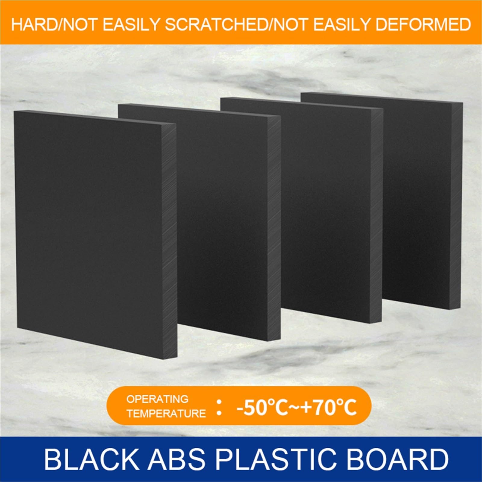 ABS-Kunststoffplatten 1Pcs Schwarz ABS Hartplastik Platte Modell Blatt DIY Hand Carving Material Teile Dicke 1/1,5/2/3/4/4/5/6/8/10/12/15/20/30mm Bastelarbeiten