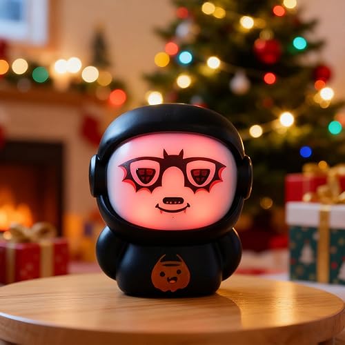 Miniatura 7 de Altavoz Bluetooth para niños para música mini altavoz inalámbrico que cambia la cara con luz RGB, función TWS, regalos de cumpleaños, decoración de