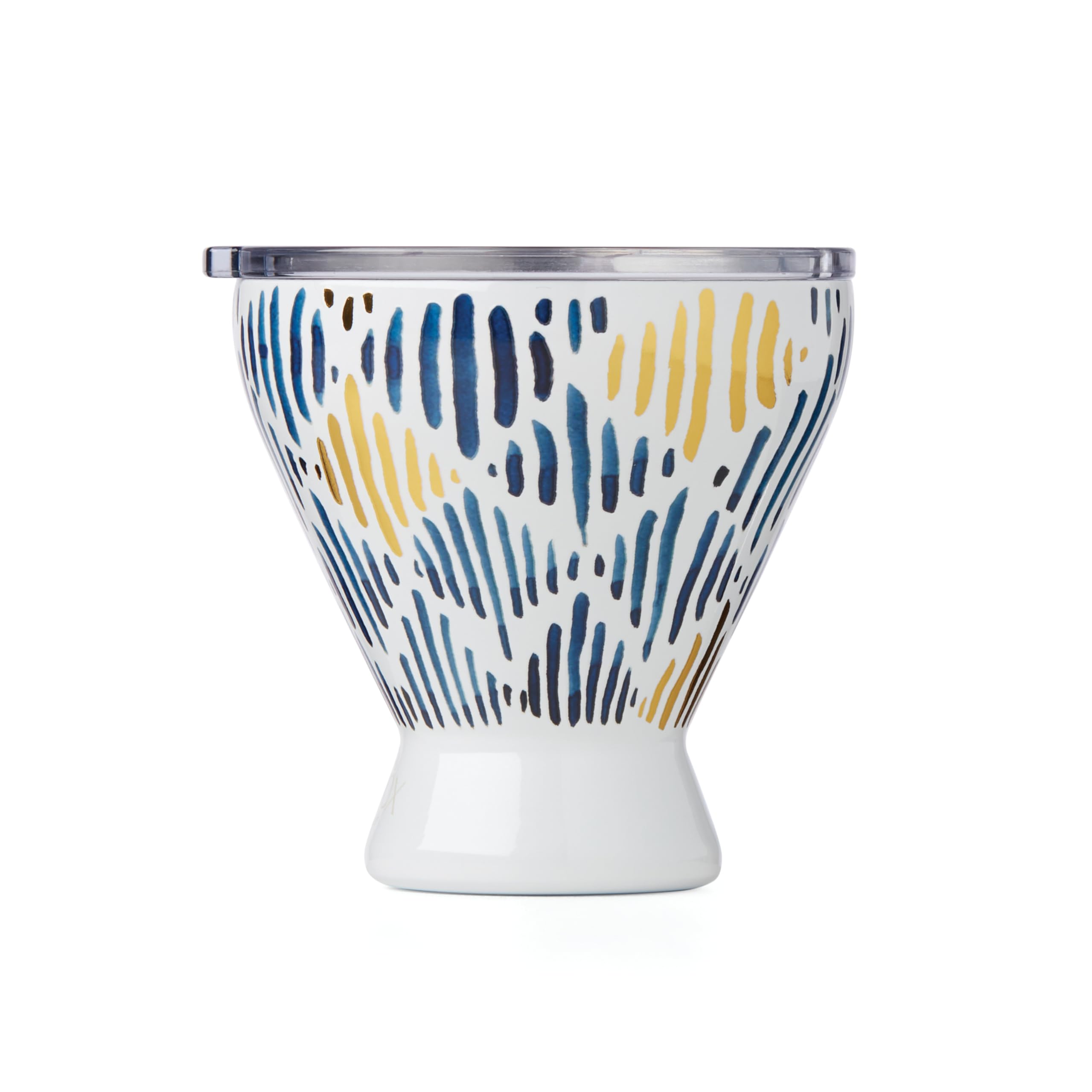Gobelet à cocktail Lenox Blue Bay haut de gamme en acier inoxydable design Ikat 895898