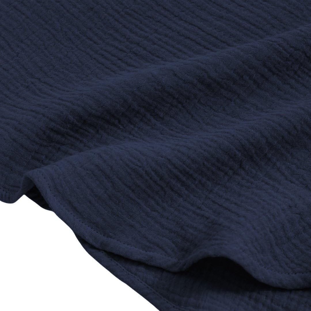 Amazhiyu Womens Cotton Gauze Spaghetti Strap Sleeveless Midi Wrap Dresses - Image 5