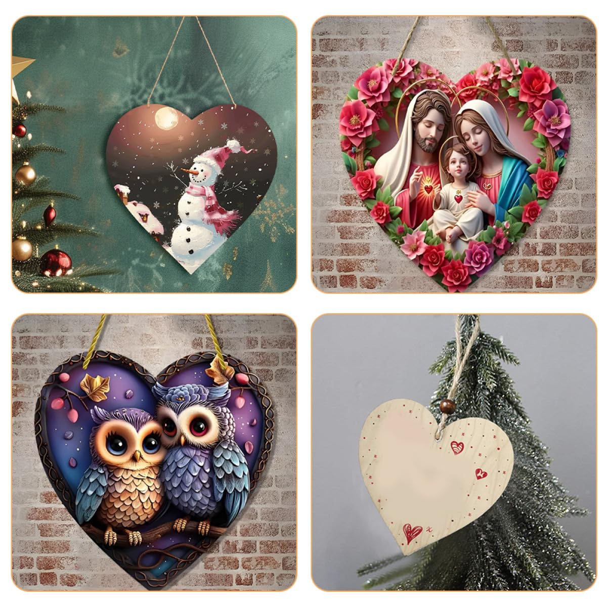 Housoutil 30 Corazones de Madera en Forma de Corazón para Manualidades Diy, Decoración de Hogar Beige, Creatividad Artesanal, Adecuado para Fiestas y Regalos Hechos a Mano