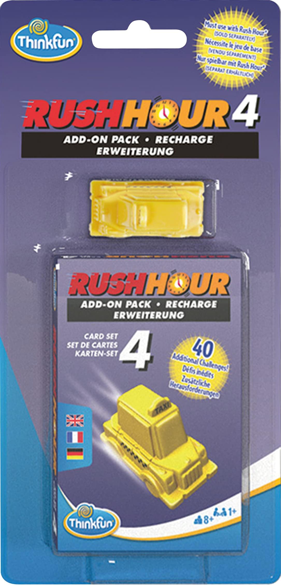 ThinkFun - 76453 - Rush Hour 4 Expansion Set an Addition to The Original Rush Hour with 40 New Challenges for Children and Adults Aged 8 and Over