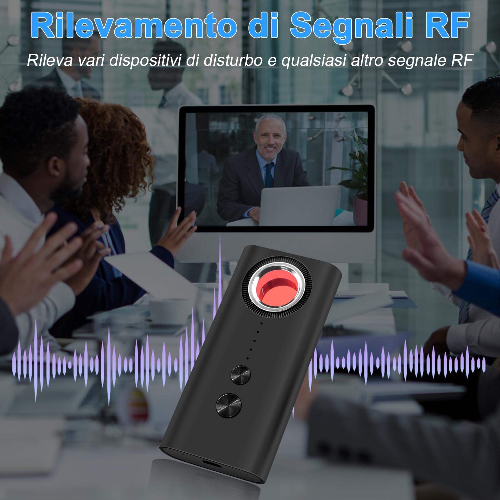 Rilevatore Microspie, Rilevatore di Videocamera Micro Spia, Rilevatore Telecamere Nascoste Segnale, Rilevatore di Segnale GSM Dispositivo Rilevatore di Segnale Anti-Spia per Hotel/Cameretta