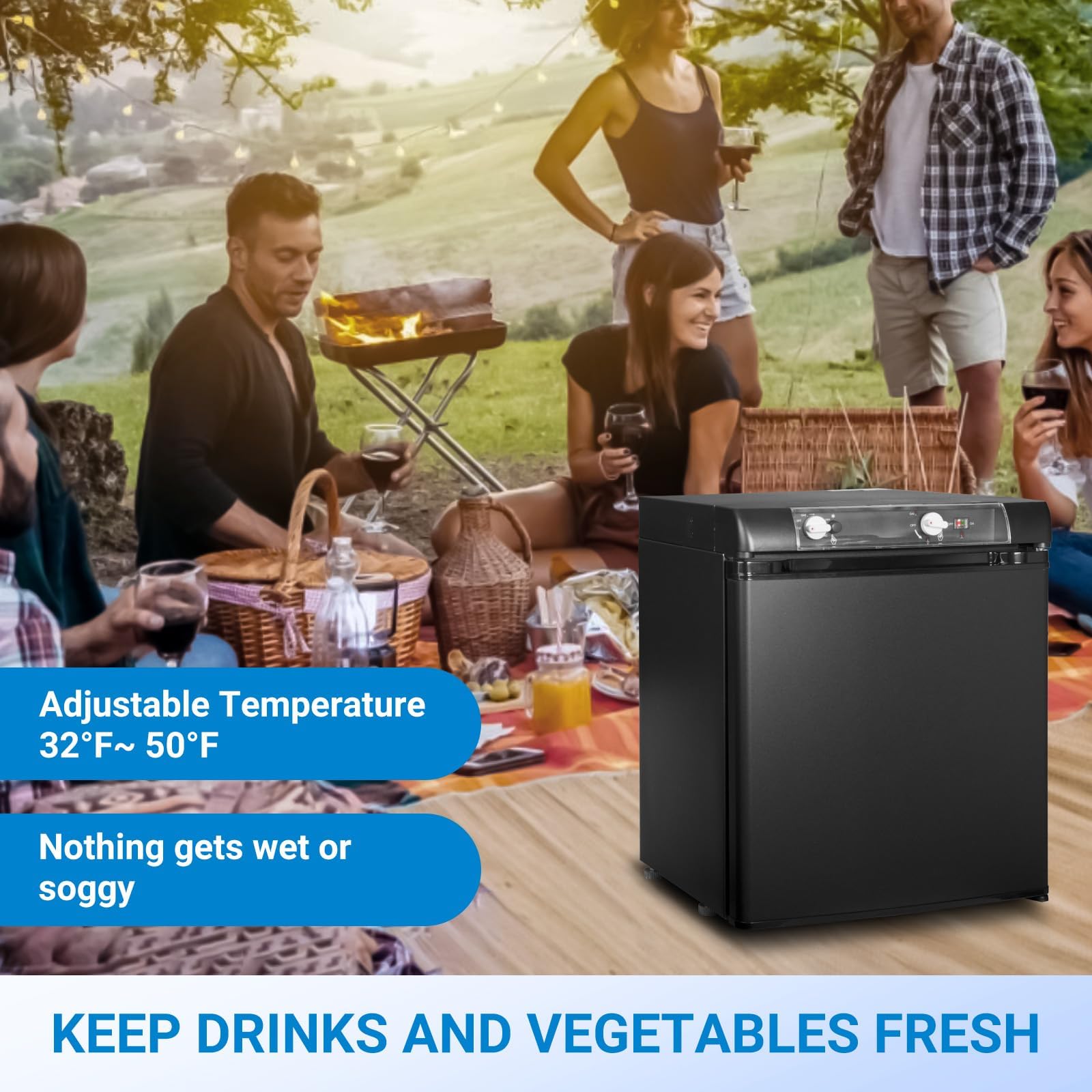 Amazon.com: Smad 3 Way Propane Refrigerator for RV, 1.4 Cu.ft 
