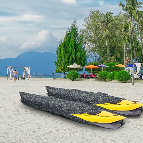 Miniatura 8 de i COVER Cubierta de kayak de 10 pies resistente al agua 600D para kayakcanoa que se adapta a kayak o canoa de hasta 10 pies de largo y ancho de haz