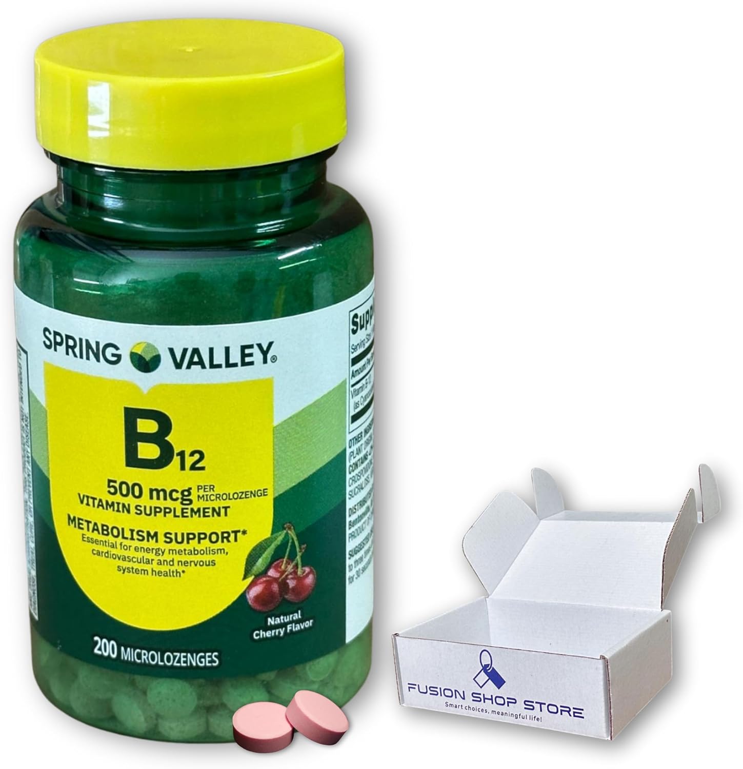 B12 500 mcg Sublingual Sabor Cereza 200 Comprimidos