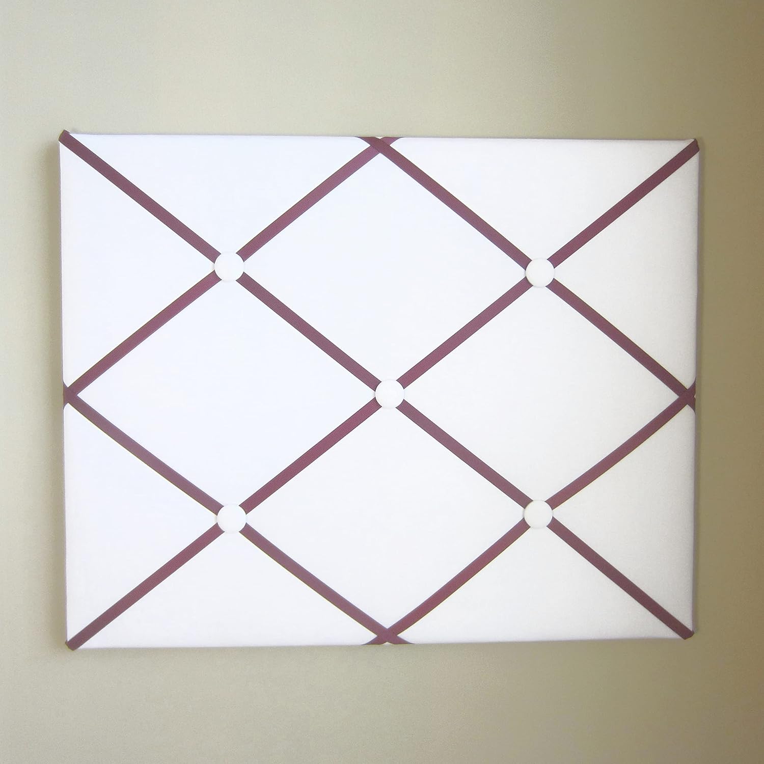16"x20" White Fabric Memory Board-You Choose Ribbon Colors (Brown)