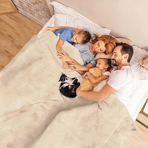 Miniatura 3 de Manta grande tamaño King, manta suave extra grande de 120 x 120 pulgadas, manta California King para toda la familia, cama, sofá, viajes,