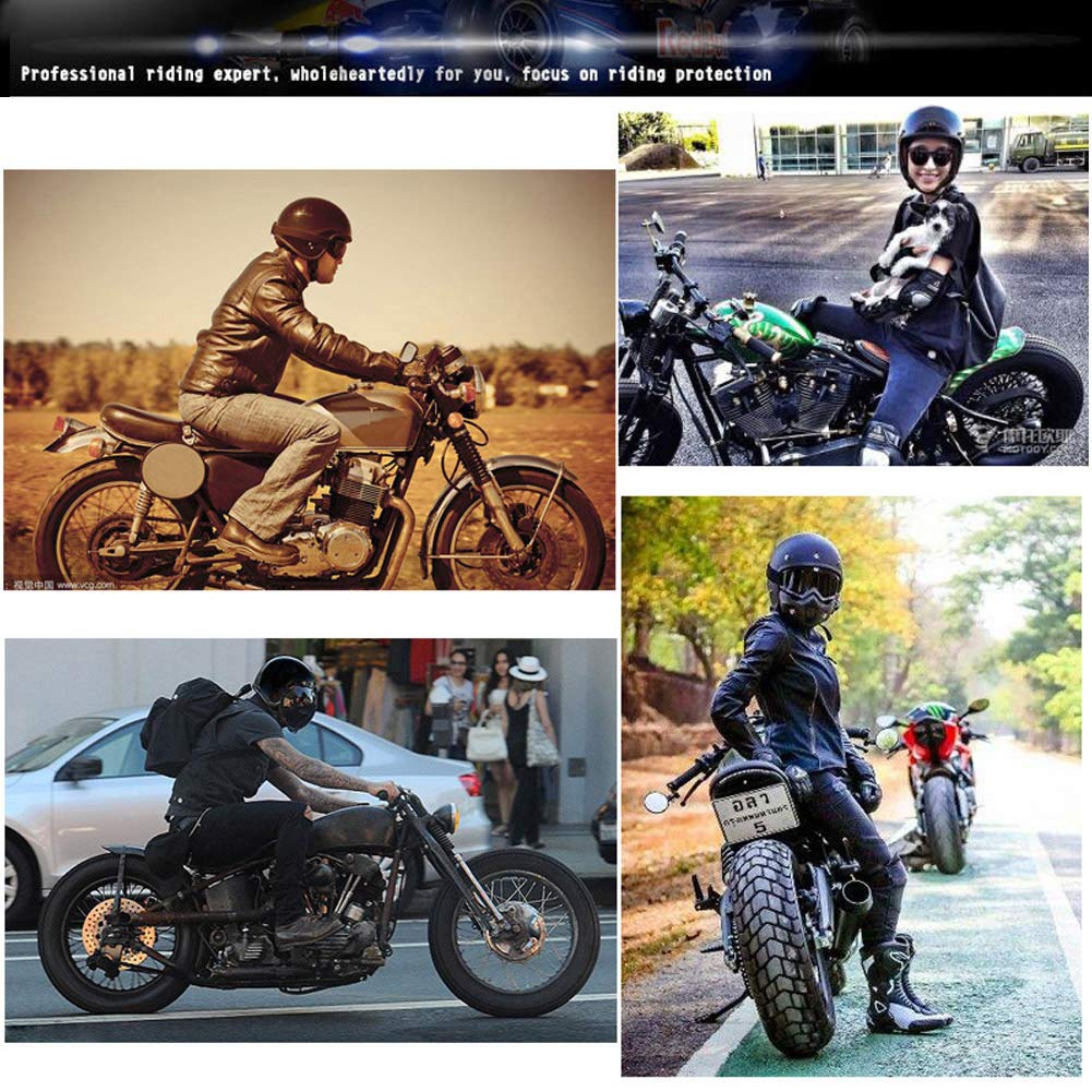 Retro Jethelm Für Motorrad & Roller – Mit Abnehmbarer Maske, DOT-zertifiziert, XXL Bis 64 Cm