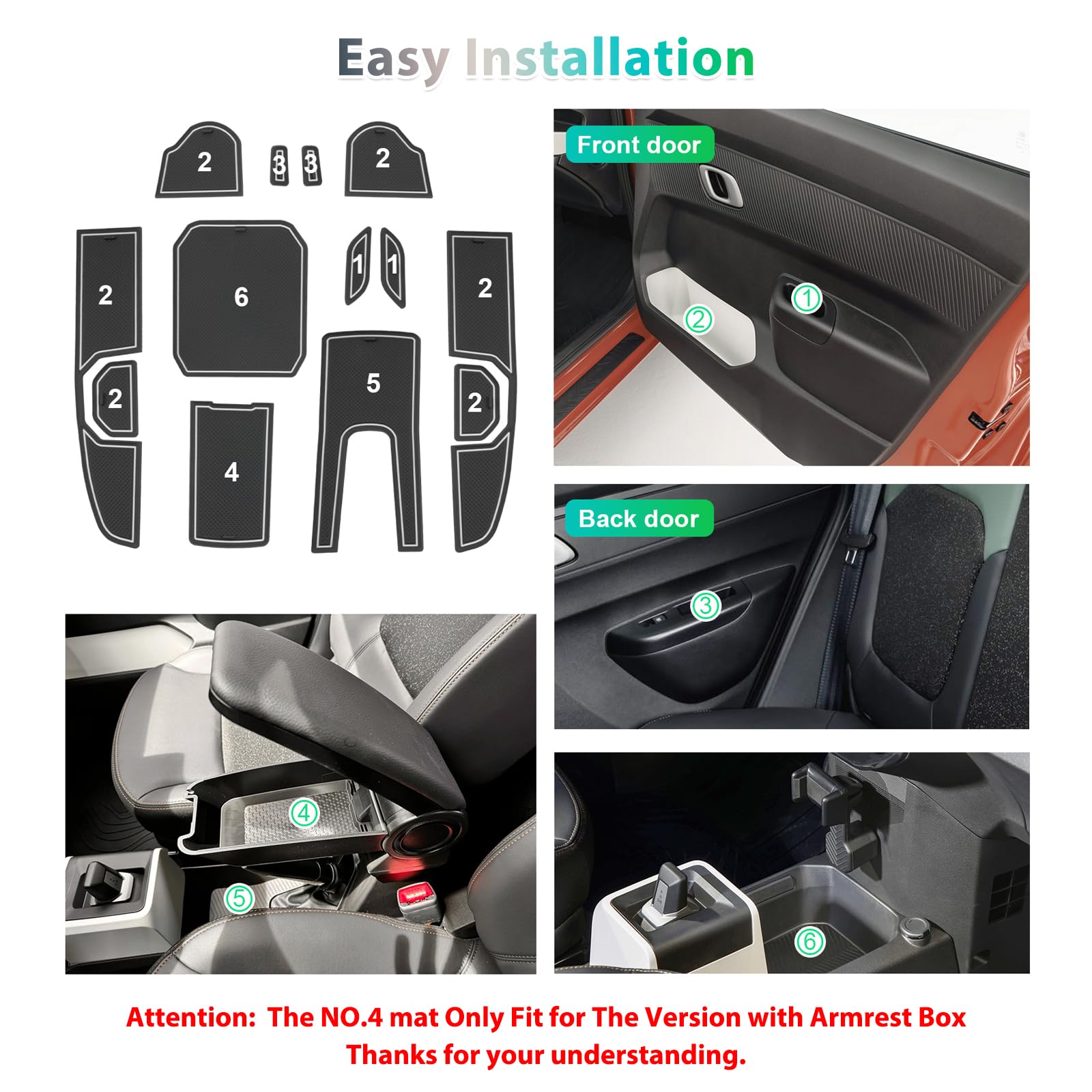 [Facelift 2025] GAFAT Nuovo Dacia Spring Electric EV 2025 2026 Tappetini Antiscivolo, Tappetino in Gomma per Console Centrale, Supporto Bicchieri, Cuciture Porte, Dacia Spring 2025 Accessori (Bianco)
