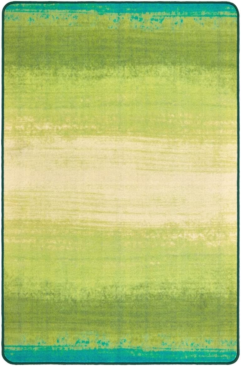 Carpets for Kids 65414 4 x 6 ft. Acres Nature Inspired Stripes Carpet Green - Rectangle