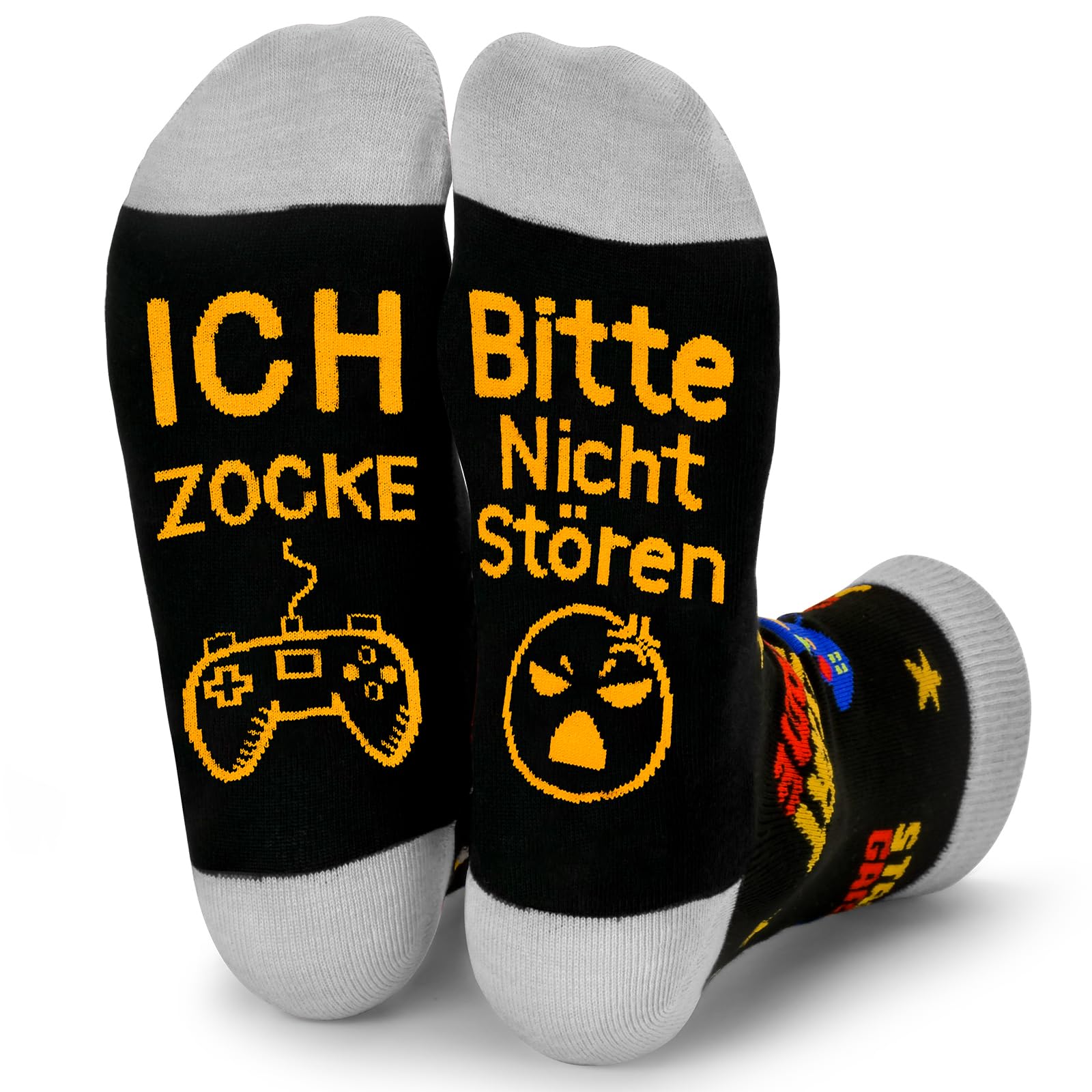 Dealswin Lustige Gaming Socken Gamer Geschenk Mit Spruch Bitte Nicht Stören Ich Zocke Zocken Socken Lustig Neuheit Weihnachts Ostern Geburtstag Geschenke Für Zocker Männer Herren Jungs Frauen Damen