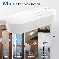 Vista 7 de Daytech Timbre Inalámbrico con Sensor de Puerta Timbre de Entrada con Alcance de 800 pies 20 Melodías 5 Niveles de Volumen Ajustable Timbre