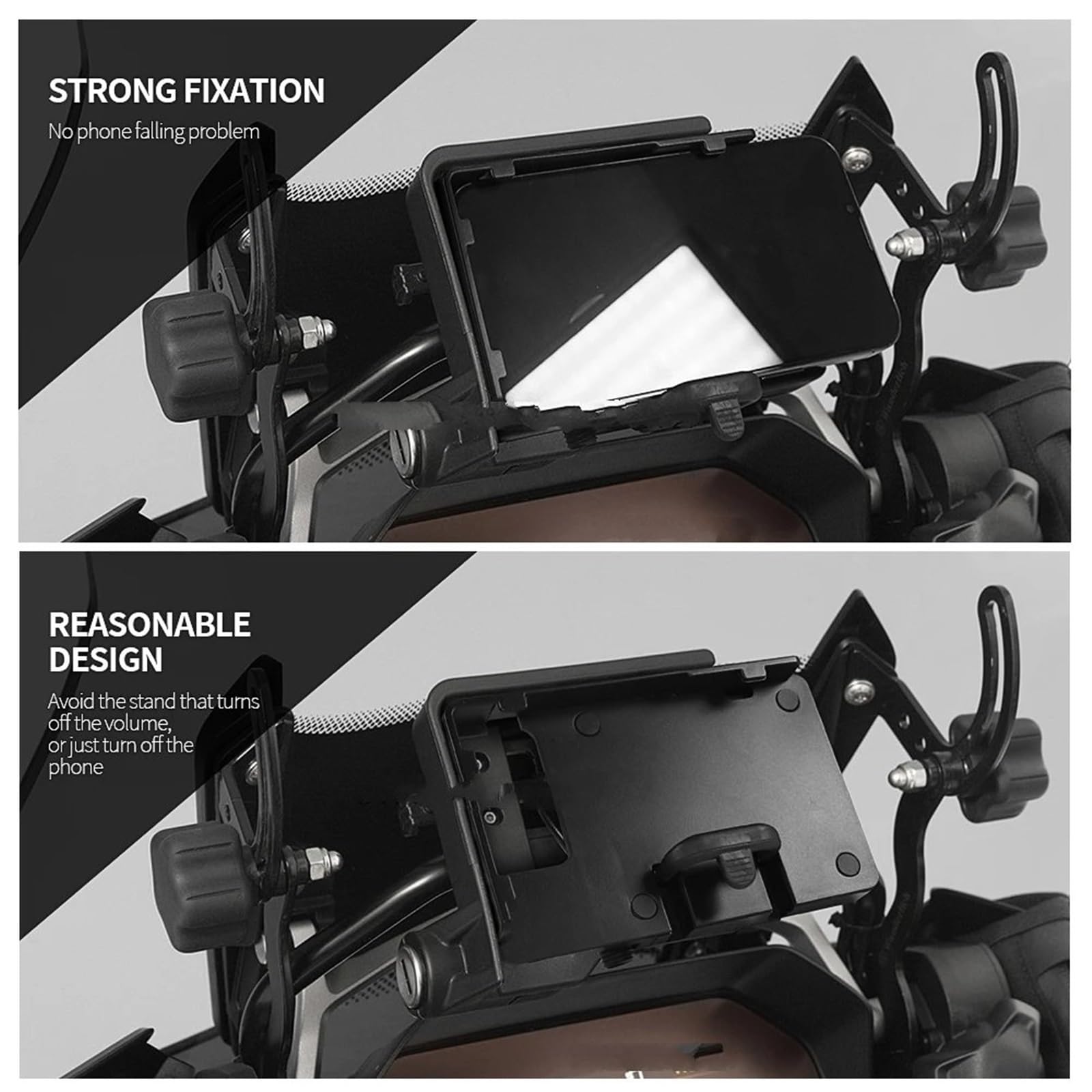 Support Telephone Velo Pour BMW R1250GS LC Pour ADV R1200GS F850GS F750GS F900XR F900R Chargeur Sans Moto Support Navigation USB Support Téléphone Portable Telephone Moto Rotation(Wireless charging)